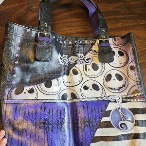 Disney Jack Skeleton Tote Bag - Black and Purple